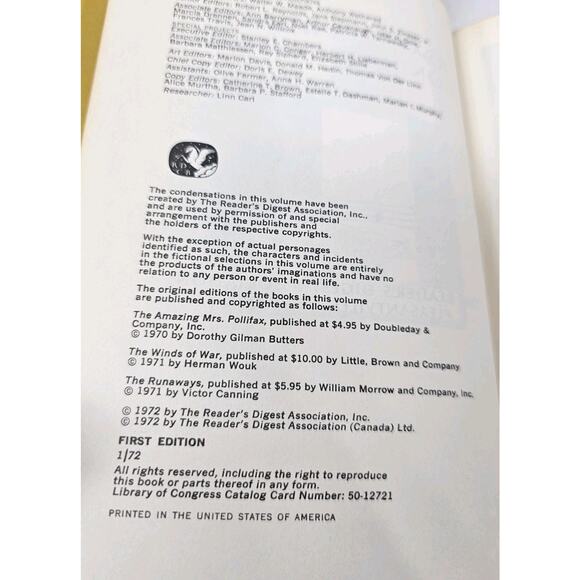 Readers Digest Condensed Books Lot of 10 First Edition Home Decor MCM Library - Picture 13 of 16